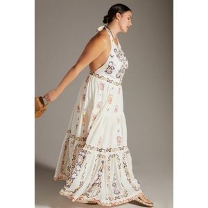 NWT Anthrpologie Medallion Halter Maxi Dress-22